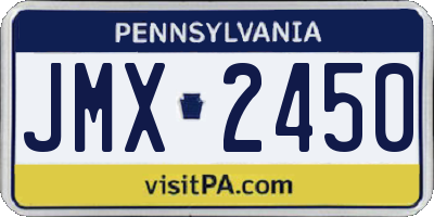 PA license plate JMX2450