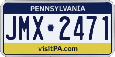 PA license plate JMX2471
