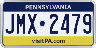 PA license plate JMX2479