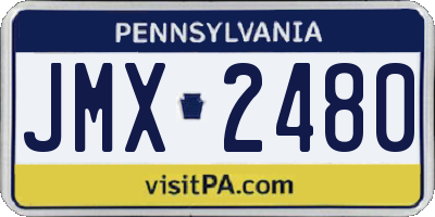 PA license plate JMX2480