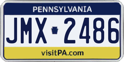 PA license plate JMX2486