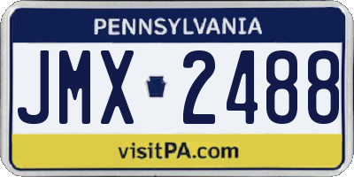 PA license plate JMX2488