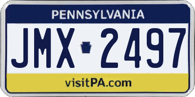 PA license plate JMX2497