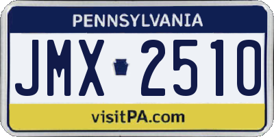 PA license plate JMX2510