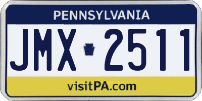 PA license plate JMX2511
