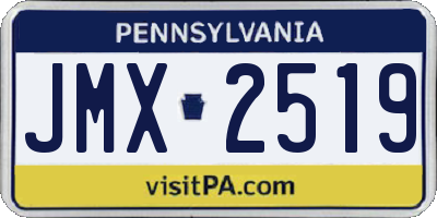 PA license plate JMX2519