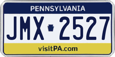 PA license plate JMX2527