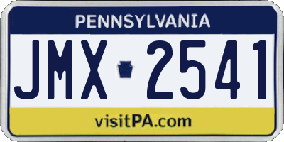 PA license plate JMX2541