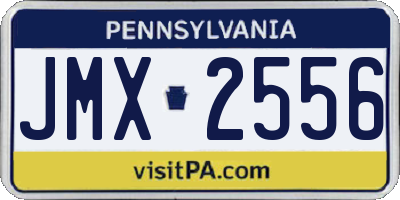 PA license plate JMX2556