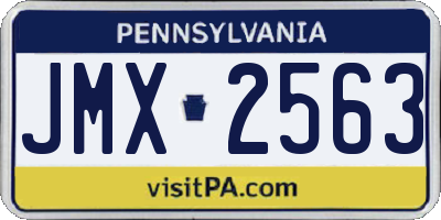 PA license plate JMX2563