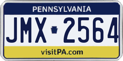 PA license plate JMX2564