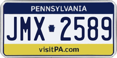 PA license plate JMX2589