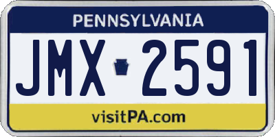 PA license plate JMX2591