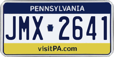 PA license plate JMX2641