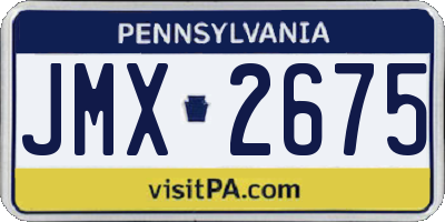 PA license plate JMX2675
