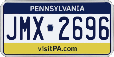 PA license plate JMX2696