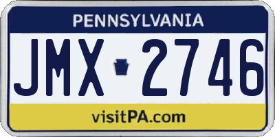 PA license plate JMX2746