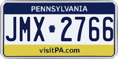 PA license plate JMX2766