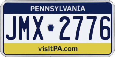 PA license plate JMX2776