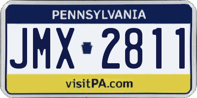 PA license plate JMX2811
