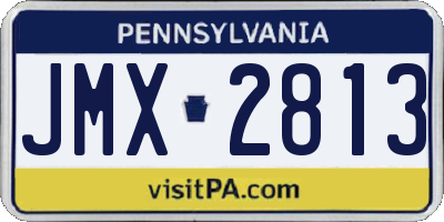 PA license plate JMX2813