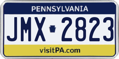 PA license plate JMX2823