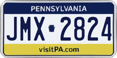 PA license plate JMX2824