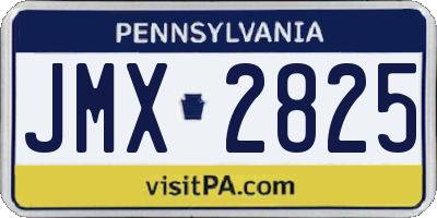 PA license plate JMX2825