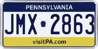 PA license plate JMX2863