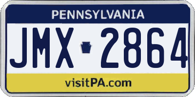 PA license plate JMX2864