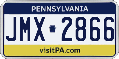 PA license plate JMX2866