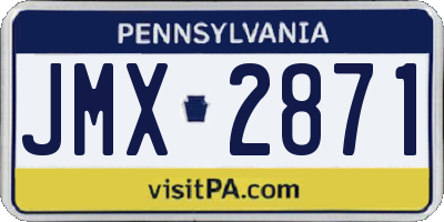 PA license plate JMX2871
