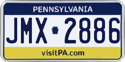 PA license plate JMX2886