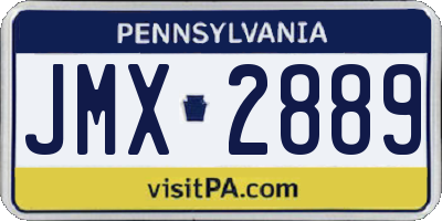 PA license plate JMX2889