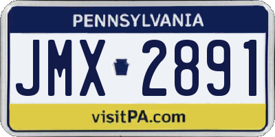 PA license plate JMX2891
