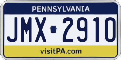 PA license plate JMX2910