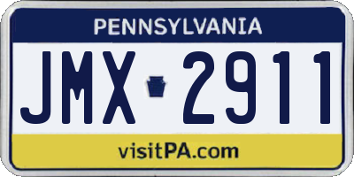 PA license plate JMX2911