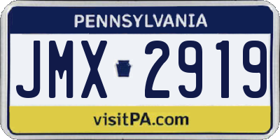 PA license plate JMX2919