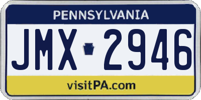 PA license plate JMX2946