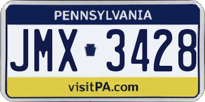 PA license plate JMX3428