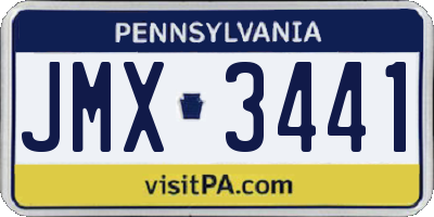 PA license plate JMX3441