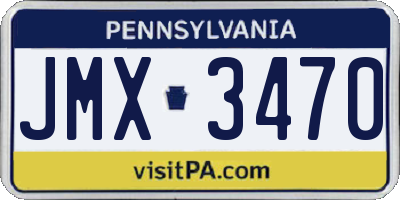 PA license plate JMX3470