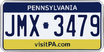PA license plate JMX3479