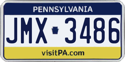 PA license plate JMX3486