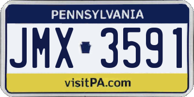 PA license plate JMX3591