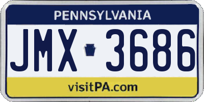 PA license plate JMX3686