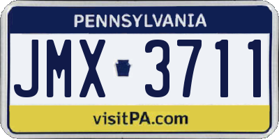 PA license plate JMX3711