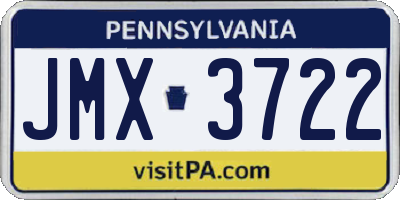 PA license plate JMX3722