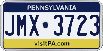 PA license plate JMX3723