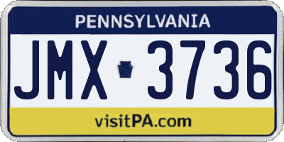 PA license plate JMX3736